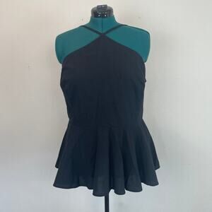 Ava & Viv Peplum Halter Top, Size 2X